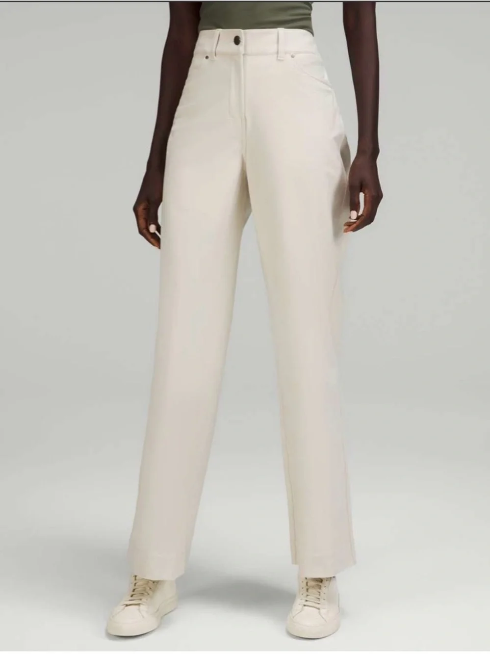 Lululemon City Sleek 5 Pocket Wide-Leg High-Rise Pant *Light Utilitech Nat Ivory